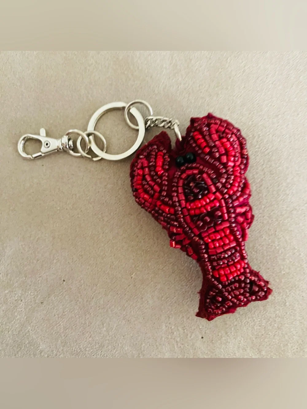 Handmade Beaded Bag Charm & Keychain Set -5 total